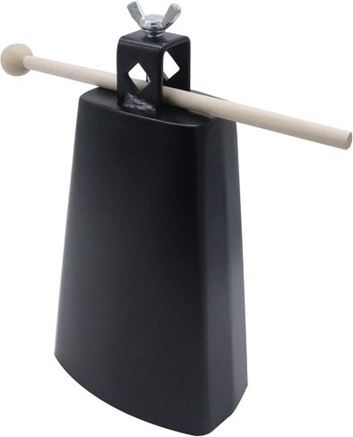 CashBeat 4" Steel Cowbell, 4inch Hand Percussion Instrument with Handle & Stick, Loud Noise Maker for Drum Set, Sporting Events, Concerts & Weddings, Easy to Mount, Clear Tapping Sound in Saudi Arabia