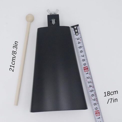 CashBeat 4" Steel Cowbell, 4inch Hand Percussion Instrument with Handle & Stick, Loud Noise Maker for Drum Set, Sporting Events, Concerts & Weddings, Easy to Mount, Clear Tapping Sound in Saudi Arabia