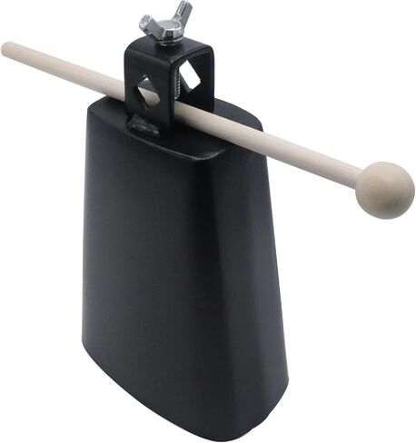 CashBeat 4" Steel Cowbell, 4inch Hand Percussion Instrument with Handle & Stick, Loud Noise Maker for Drum Set, Sporting Events, Concerts & Weddings, Easy to Mount, Clear Tapping Sound in Saudi Arabia