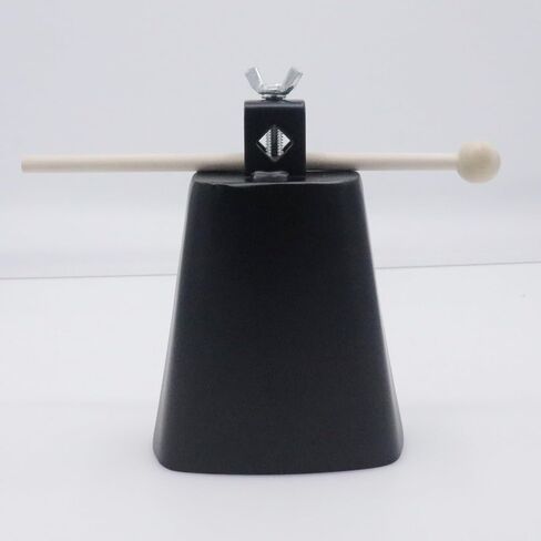 CashBeat 4" Steel Cowbell, 4inch Hand Percussion Instrument with Handle & Stick, Loud Noise Maker for Drum Set, Sporting Events, Concerts & Weddings, Easy to Mount, Clear Tapping Sound in Saudi Arabia