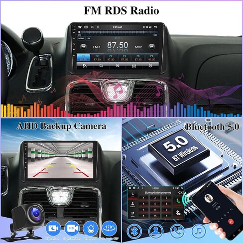 [8 Core 4G+64G] Car Radio for Dodge Grand Caravan 2011-2020 / for Chrysler Grand Voyager 2011-2015, Android Touch Screen Stereo, DSP 32 EQ Audio/IPS Screen/Carplay/Android Auto/SWC/BT 5.0/WiFi in Saudi Arabia