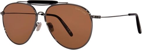 Tom Ford Sunglasses FT 0995 Raphael- 02 08E Shiny Gunmetal, t Logo/Vintage B in Saudi Arabia