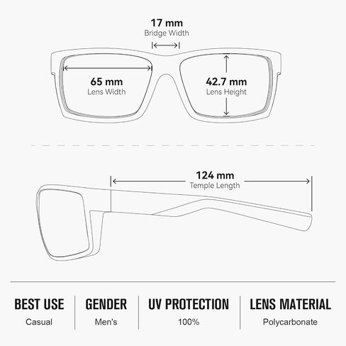 Archamp Sunglasses for men, Polarized UV400 Sports Sunglasses TR 90 Frame for Casual, All-round Eye Protection. in Saudi Arabia