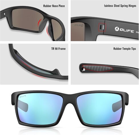 Archamp Sunglasses for men, Polarized UV400 Sports Sunglasses TR 90 Frame for Casual, All-round Eye Protection. in Saudi Arabia