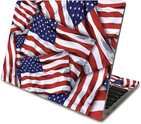MightySkins Skin Compatible with Samsung Chromebook 4 (2021) 11.6" - America Strong | Protective, Durable, and Unique Vinyl Decal wrap Cover | Easy to Apply and Change Styles | Made in The USA in Saudi Arabia