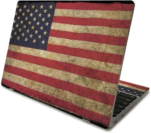 MightySkins Skin Compatible with Samsung Chromebook 4 (2021) 11.6" - America Strong | Protective, Durable, and Unique Vinyl Decal wrap Cover | Easy to Apply and Change Styles | Made in The USA in Saudi Arabia
