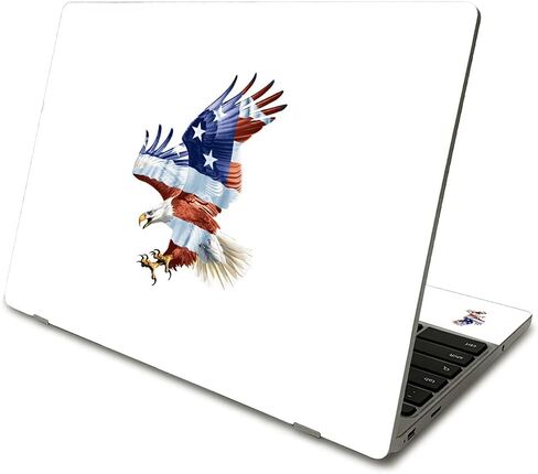 MightySkins Skin Compatible with Samsung Chromebook 4 (2021) 11.6" - America Strong | Protective, Durable, and Unique Vinyl Decal wrap Cover | Easy to Apply and Change Styles | Made in The USA in Saudi Arabia