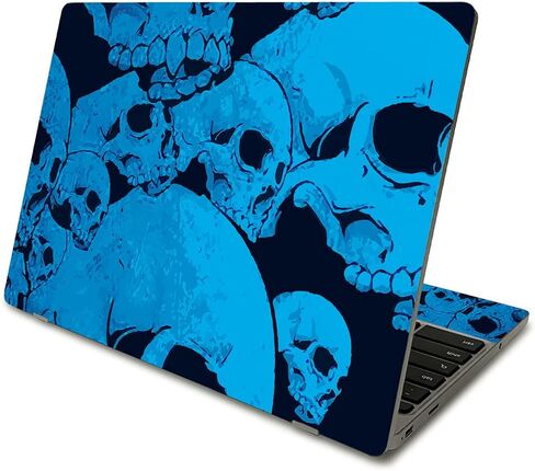 MightySkins Skin Compatible with Samsung Chromebook 4 (2021) 11.6" - Blue Mystic Flames | Protective, Durable, and Unique Vinyl Decal wrap Cover | Easy to Apply and Change Styles | Made in The USA in Saudi Arabia