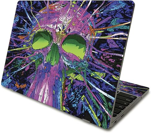 MightySkins Skin Compatible with Samsung Chromebook 4 (2021) 11.6" - Blue Mystic Flames | Protective, Durable, and Unique Vinyl Decal wrap Cover | Easy to Apply and Change Styles | Made in The USA in Saudi Arabia