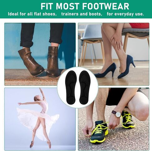 Memory Foam Insoles for Women Shoe Insoles Replacement Innersoles for Slippers Sneakers Running Shoes Boots Liners Comfort Cushioning Shoe Insert Shock Absorption/Foot Pain Relief(W:4.5-8.5US in Saudi Arabia