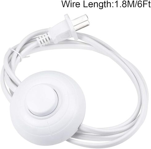 مفتاح ضغط بدواسة القدم المضمنة من uxcell، مصباح دائري للتحكم في القدم تشغيل/إيقاف مفتاح القدم مع قابس سلك 1.8 متر أسود in Saudi Arabia