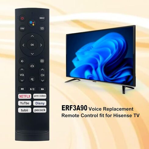 ERF3A90 Replacement Voice Remote Control fit for Hisense 85U7H 55U7G 65U8G 65U7G 55U8G 75U9DG 75U7G U7G U9G U8 U7H QLED Series 4K ULED Android Smart TV 55A76K 75A76K in Saudi Arabia