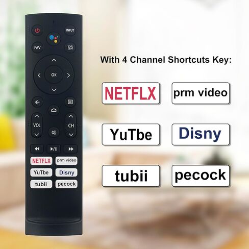 ERF3A90 Replacement Voice Remote Control fit for Hisense 85U7H 55U7G 65U8G 65U7G 55U8G 75U9DG 75U7G U7G U9G U8 U7H QLED Series 4K ULED Android Smart TV 55A76K 75A76K in Saudi Arabia