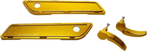 POWER JAMES Aluminum Gold Saddle bag Hinge Cover with Handle Kit for Harley 2014-2023 Touring in Saudi Arabia