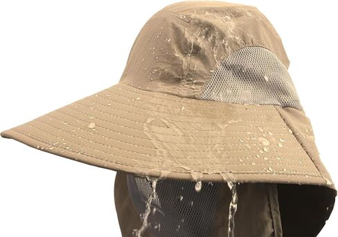UPF 50+ Fishing Hat for Mens Women Wide Brim Sun Hat with Detachable Face Cover & Neck Flap in Saudi Arabia