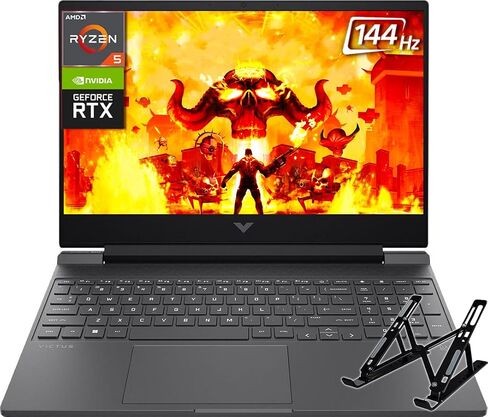 HP 2024 Newest Victus 15 Gaming Laptop, 15.6" FHD IPS 144Hz Display, AMD 6-Core Ryzen 5 7535HS (>i7-11800H), 32GB RAM, 2TB SSD, NVIDIA GeForce RTX 2050, Backlit Keyboard, Wi-Fi 6, Windows 11 Home in Saudi Arabia