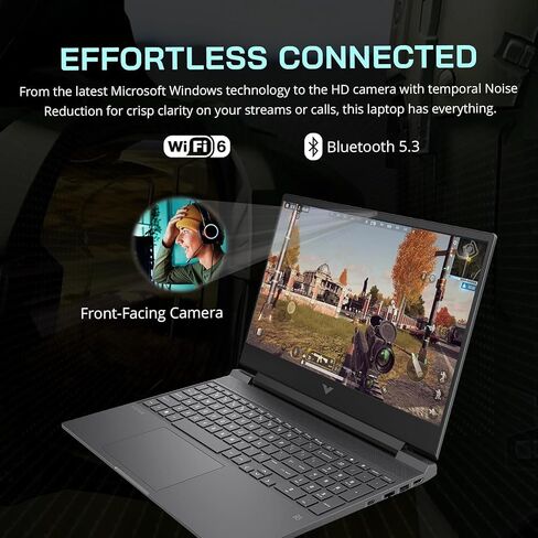 HP 2024 Newest Victus 15 Gaming Laptop, 15.6" FHD IPS 144Hz Display, AMD 6-Core Ryzen 5 7535HS (>i7-11800H), 32GB RAM, 2TB SSD, NVIDIA GeForce RTX 2050, Backlit Keyboard, Wi-Fi 6, Windows 11 Home in Saudi Arabia