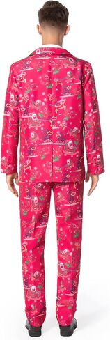 Christmas Suits for Men Party Ugly Funny Costume Adult Novelty Men’s Xmas Jacket Outfit Cosplay with Pants Tie in Saudi Arabia