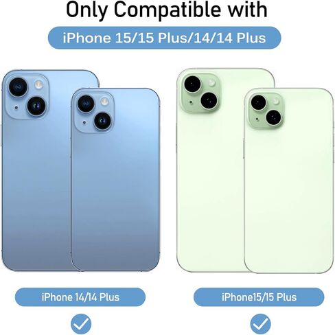 4 قطع من واقي عدسة الكاميرا من ivoler متوافق مع iPhone 15/15 Plus، وواقي شاشة iPhone 14/14 Plus من الزجاج المقسى، صديق للحافظة [إصدار جديد]، مضاد للخدش، سهل التركيب in Kuwait