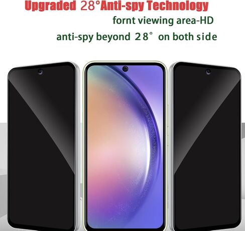 2+2 Pack Privacy Screen Protector for Samsung Galaxy S24 FE 5G with 2 Camera Lens Protector, Anti-Spy Tempered Glass Film, Full Coverage, Anti-Scratch, Bubble Free, Easy Installation in Saudi Arabia