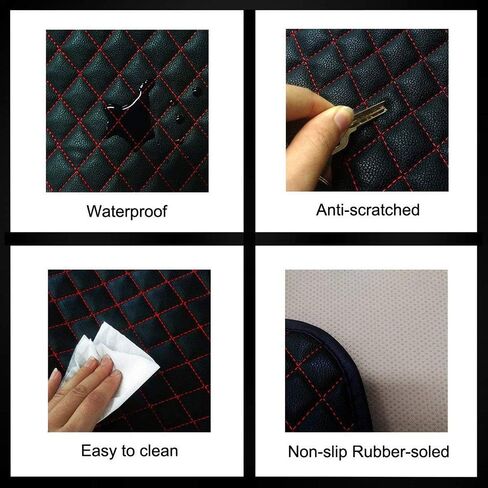 أغطية مقاعد السيارة الفاخرة من جلد البولي يوريثان من Big Ant، ​​قطعتان من واقي المقعد الأمامي، أغطية مقاعد داخلية للسيارة في الفصول الأربعة، وسادة مضادة للماء ومضادة للانزلاق - مناسبة لمعظم السيارات والشاحنات وسيارات الدفع الرباعي in Kuwait