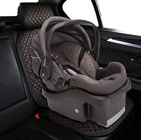 أغطية مقاعد السيارة الفاخرة من جلد البولي يوريثان من Big Ant، ​​قطعتان من واقي المقعد الأمامي، أغطية مقاعد داخلية للسيارة في الفصول الأربعة، وسادة مضادة للماء ومضادة للانزلاق - مناسبة لمعظم السيارات والشاحنات وسيارات الدفع الرباعي in Kuwait