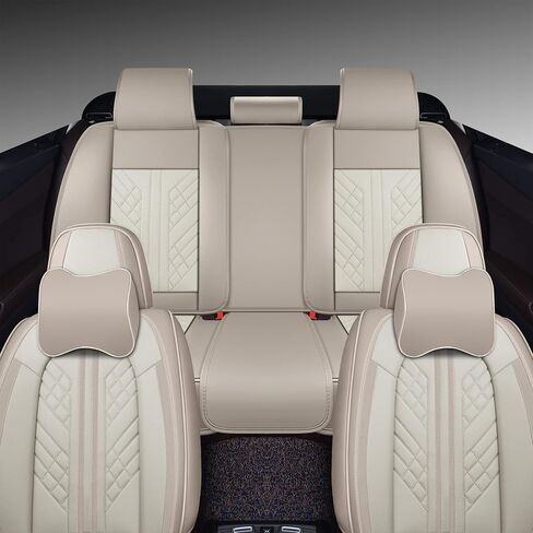 GXT Car Seat Covers Front Seats Only, Front Car Seat Covers 2 Pack, Premium Faux Leather Car Seat Cushion - Universal Fit for Most Sedans SUV Pick-up Truck with Headrests(Black) in Saudi Arabia