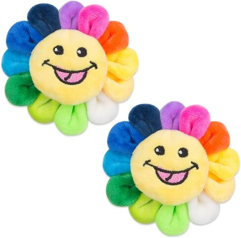 ZORZA 2Pcs Colorful Sun Flower Brooch Smile Face Plush Brooch,Cute Cartoon Rainbow Lapel Pin Badge for Hat Bag and Scarf Fashion Smiley Flower Pin(3.5Inch) in Saudi Arabia