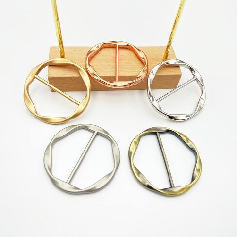 5 قطع من حلقات الوشاح المعدنية والشرائح للنساء، مشابك للقميص، حلقة للملابس، فستان، مشابك دائرية in Kuwait