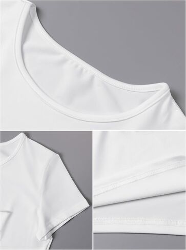 Hilinker Women's Cut Out Short Sleeve Crop Top Sexy Crewneck Going Out T Shirt in Saudi Arabia