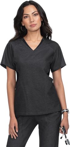 KOI Lite Stretch Women's Transform 1042 Scrub Top-Heather Charcoal-X-Large in Saudi Arabia