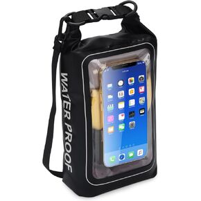 IP68 Waterproof Dry Bag, 2L - Roll Top Waterproof Pool Bag，dry bags for kayaking waterproof-w/Phone Pouch,Large Waterproof Phone Pouch,Boating & Kayak Accessories camping (Gray 2L)
