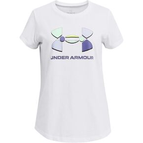 Under Armour Girl's Color-Block Big Logo Short Sleeve T-Shirt (Big Kids)
