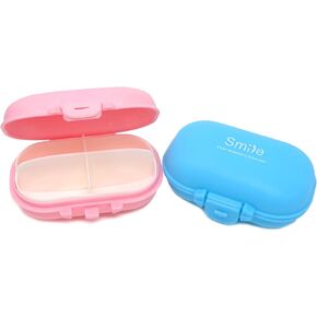 Honbay 2PCS Waterproof Plastic Pill Organizer Box Jewelry Box Coin Case Fish Bait Box for Daily or Travel Use