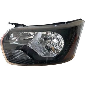 Replacement Driver Left Side Headlight Headlamp Assemble Complete Black Trim for Ford Transit T150 T250 T350 T350HD from 2010 to 2023