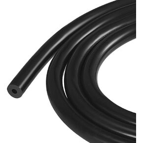 MECCANIXITY Vacuum Silicone Tubing Hose 1/8" ID 1/8" Wall Thick 10ft Black High Temperature for Engine
