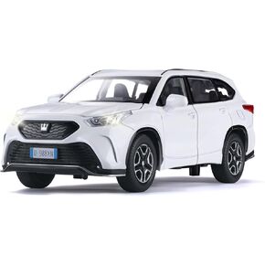 Toy Model Car for Boys 1:32 for Crown Diecast Cars Doors Open for Kids 3-5 Years Old, Alloy Pull Back Metal Toy Car with Lights and Sounds for Boys Kids, Birthday Gift Ideas Toys for Boys Girls Kids