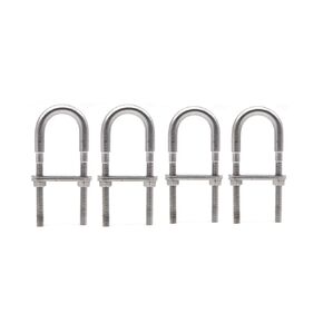 Faspiroty Stainless Steel Boat Stern/Bow Tie Down Eye U Bolt Marine M6x90MM Pack of 4