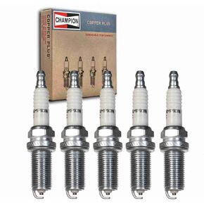Sixity Auto 5 pc Champion Copper Plus Spark Plugs compatible with Volvo S60 2.4L 2.5L L5 2004-2016