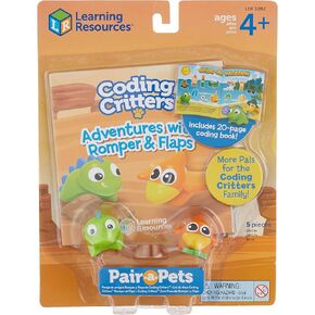 Learning Resources Coding Critters Pair-A-Pets Dogs Hunter & Scout,Screen-Free Early Coding Toy For Kids, Interactive STEM Coding Pet, 5 Pieces, Ages 4+