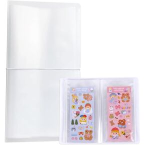 1pcs Sticker Album, Sticker Organizer Binder (Multicolored, 7 x 3.2 inches, 120 Pockets)