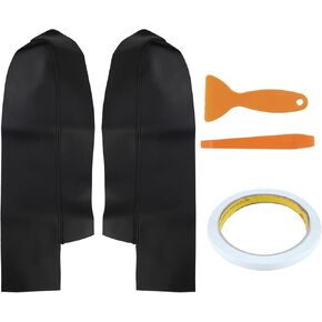 AUTOKAY 2pcs Leather Front Door Panels Armrest Cover Fits for Honda CR-V CRV 2007-2012