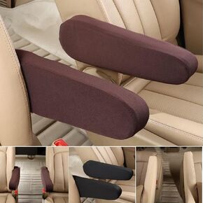 1 Pair Car Armrest Covers for Front Seat, Durable Car Arm Rest Padded Cover, Armrest Covers for Trucks/SUVs/Sedans/Van, Anti-Scratch Armrest Cover Replacement (Grey)