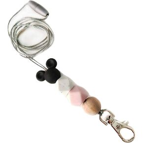 Beaded lanyard,id badge lanyard,teacher lanyard,silicon lanyard (C01)