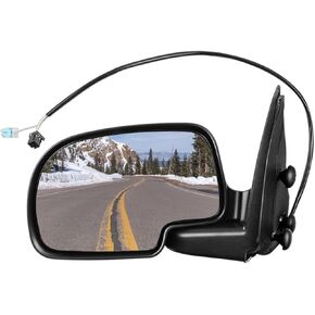 cciyu Black Left and Right Side View Mirror Power Adjustment Manual Folding Heated Fits for 2003 2004 2005 2006 For Chevy Silverado 1500 For GMC Sierra 1500
