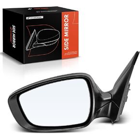 A-Premium Driver Side Power Door Mirror - Compatible with Kia Forte 2014-2016, Forte5 2014-2016 - Heated Manual Folding Black Outside Rear View Mirror - Replace# 87610A7200