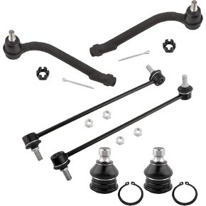 BOXI 6pcs Front Outer Tie Rods+Lower Ball Joints+Sway Bars for Hyundai Santa Fe 2007-2012 / for Kia Sorento 2011-2013 | K90375 K750204 K750205 ES800035 ES800055