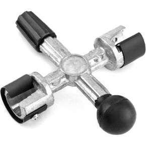 QWORK Battery Post Cleaner, 1 Pack 4-Way Battery Terminal Post Scraper Cleaning Tool for Removing Dirt Corrosion