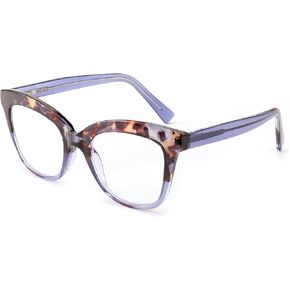 FEISEDY Retro Square Reading Glasses Anti Glare Digital Blue Light Blocking Eyestrain for Women Reader B0058