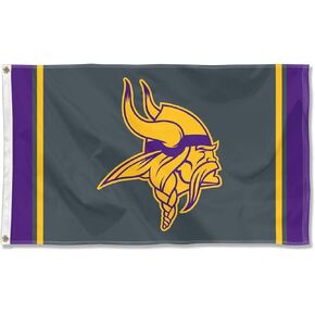 Minnesota Vikings Blackout Sideline Flag Outdoor Indoor 3x5 Foot Banner
